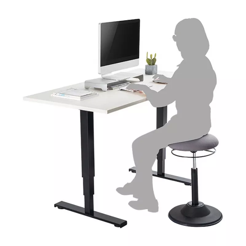 LOGILINK augstumā regulējams šūpošanās ķeblis EO0022 - aktīvai sēdēšanai ergonomisks ķeblis ar gāzes pacēlāju, 360° rotāciju, melns