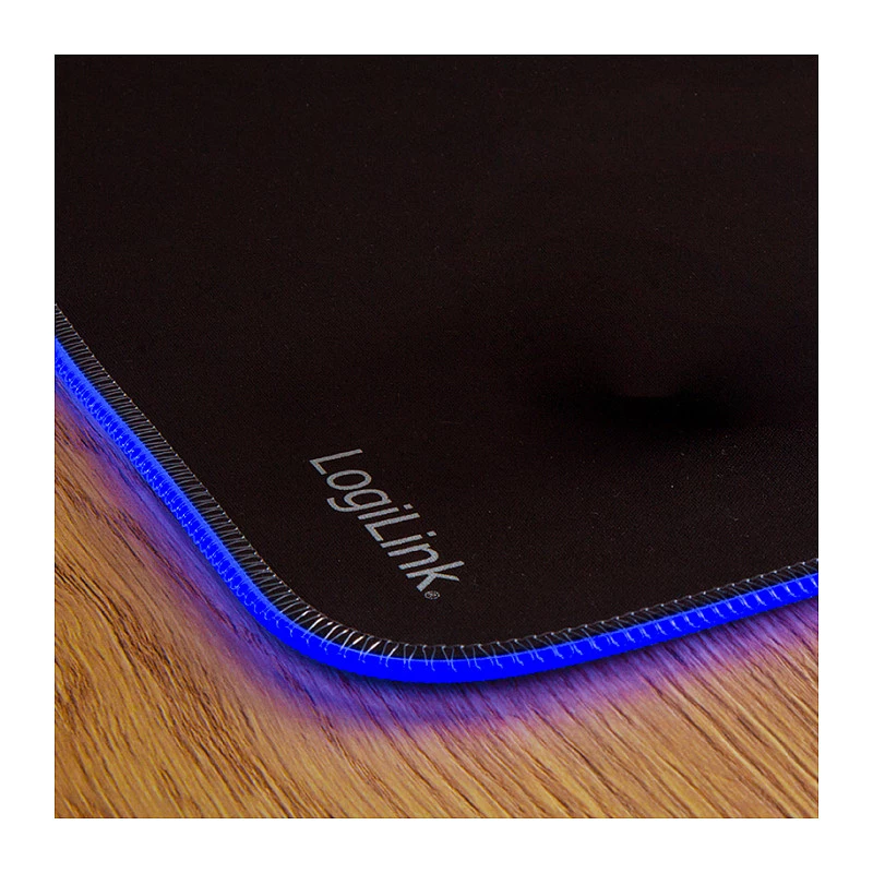 LOGILINK ID0183 spēļu peles paliktnis ar RGB LED, 350x260mm, 3mm mīksts, melns