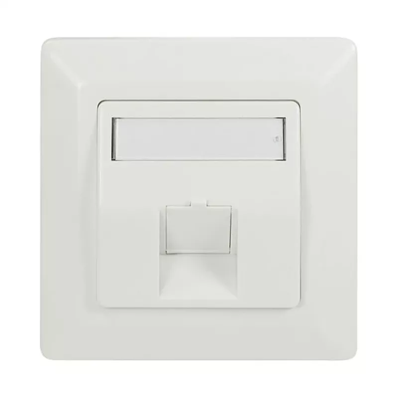 LogiLink Keystone priekšējā plāksne 45° 1 modulim, tīri balta