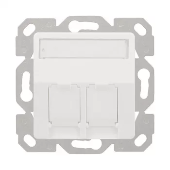 LogiLink Keystone rāmis 2 moduļiem, izvirzīts, UP/50, tīri balts