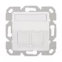 LogiLink Keystone rāmis 2 moduļiem, izvirzīts, UP/50, tīri balts