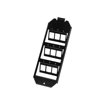 Logilink Keystone grīdas kastes ieliktnis 3 x 3 Keystone moduļiem, melns