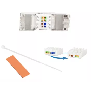 LogiLink Keystone Jack Cat.6A STP ar putekļu vāciņu, 14.4mm, 22-26 AWG, 24 gabali