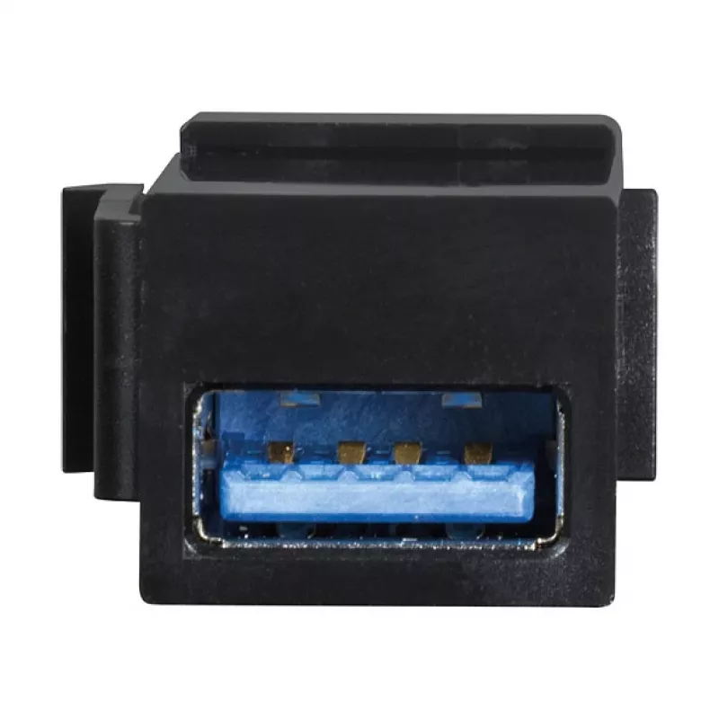 LogiLink Keystone USB 3.0 Type-A sievišķais-sievišķais savienotājs, melns