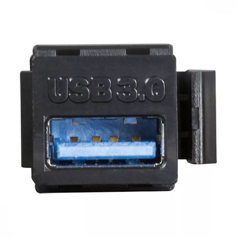 LogiLink Keystone USB 3.0 Type-A sievišķais-sievišķais savienotājs, melns