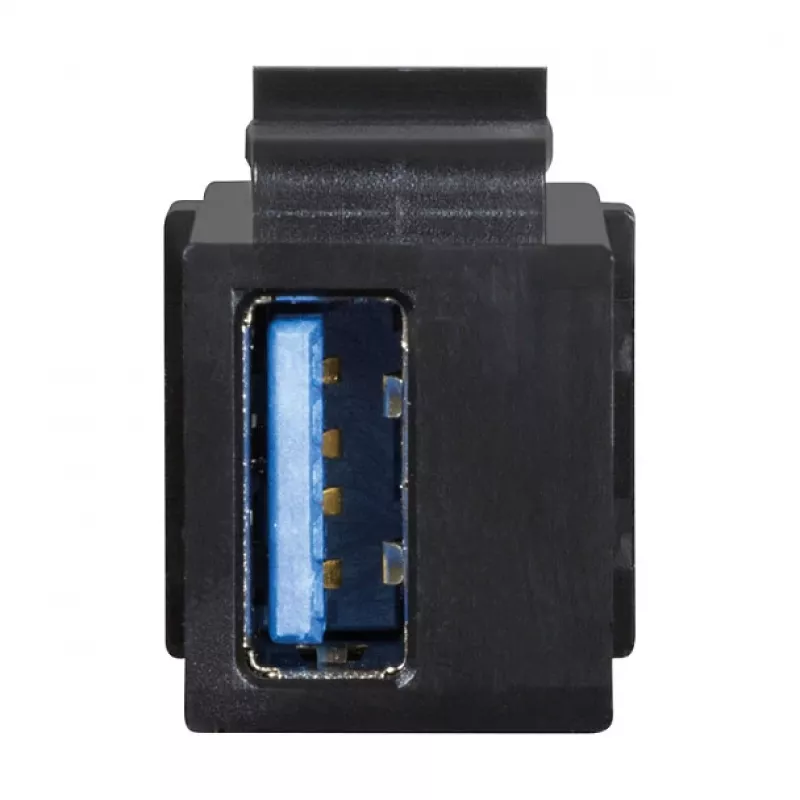LogiLink Keystone USB 3.0 Type-A sievišķais-sievišķais savienotājs, melns