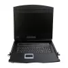 LOGILINK LC902GE KVM konsole ar 19 collu LCD ekrānu, VGA, vācu tastatūras izkārtojums