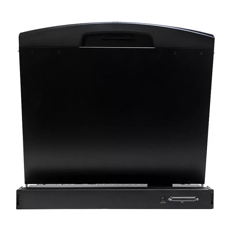 LOGILINK LC902GE KVM konsole ar 19 collu LCD ekrānu, VGA, vācu tastatūras izkārtojums