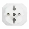 LogiLink LPS218 Euro kontaktligzdas adapteris ar 2 ligzdām, balts