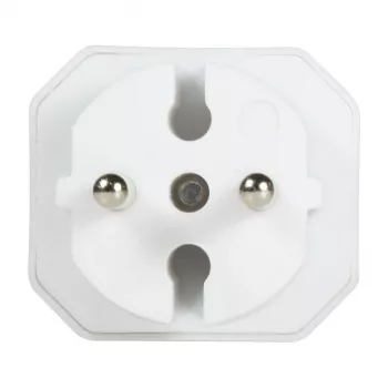 LogiLink LPS218 Euro kontaktligzdas adapteris ar 2 ligzdām, balts