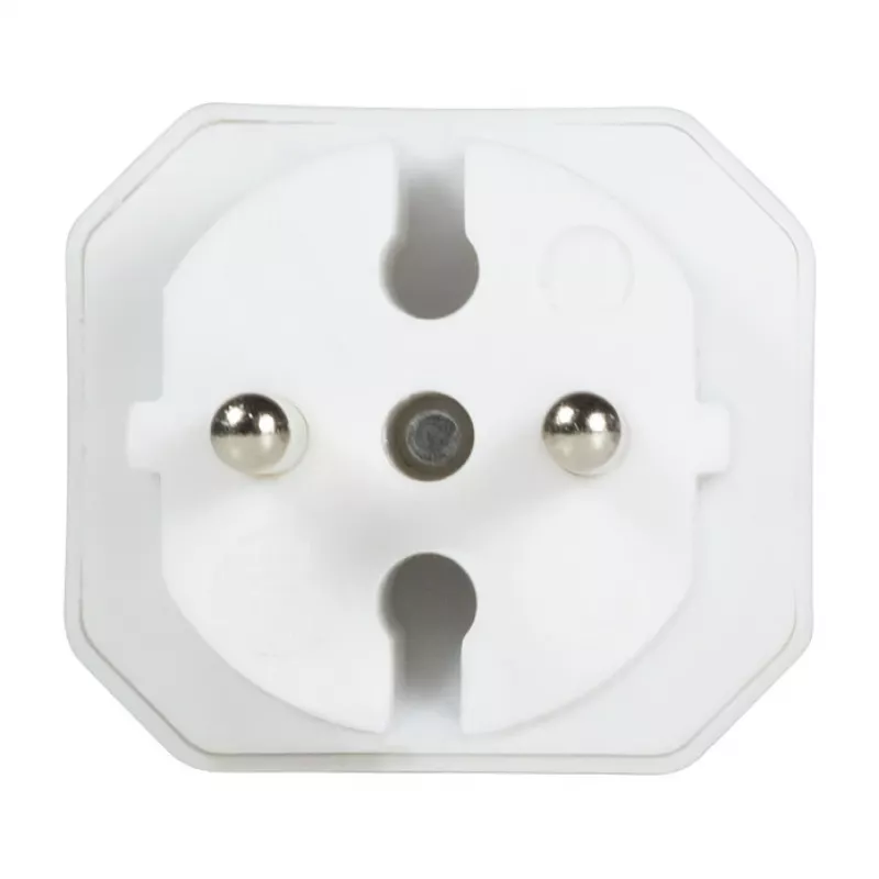 LogiLink LPS218 Euro kontaktligzdas adapteris ar 2 ligzdām, balts
