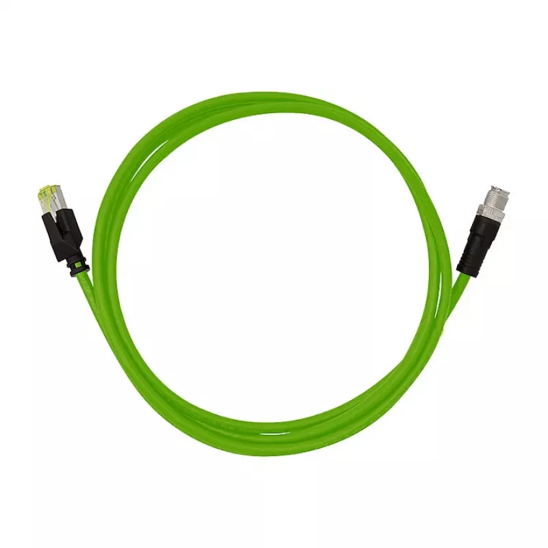 LOGILINK M12 CAT6A industriālais ielāpu kabelis, PUR, M12 X-kodēts uz RJ45, 0.25 m