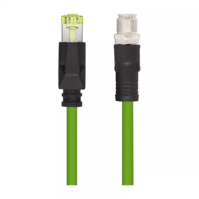 LOGILINK M12 CAT6A industriālais komutācijas kabelis, PUR, M12 X-kodēts uz RJ45, 0,5 m