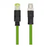 LogiLink M12 CAT6A Industrial Patch Cable, PUR, M12 X-coded to RJ45, 2.00 m