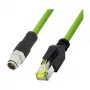 LogiLink M12 CAT6A rūpnieciskais komutācijas kabelis, PUR, M12 X-kodēts uz RJ45, 20 m