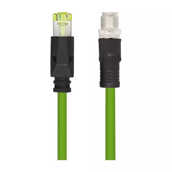 LOGILINK M12 CAT6A industriālais ielāpu kabelis, PUR, M12 X-coded uz RJ45, 3 m