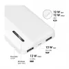 Logilink mobilais ārējais akumulators, LiPo, 10000 mAh, USB-C ieeja/izeja, balts
