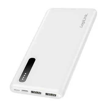 Logilink mobilā ārējā baterija, LiPo, 8000 mAh, balta