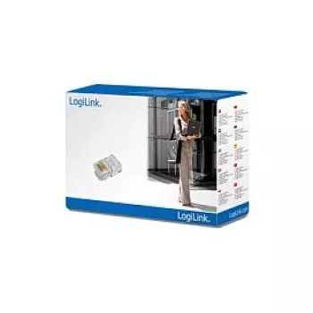 LogiLink modulārais spraudnis plakaniem kabeļiem, RJ12 6P6C (MP0019)