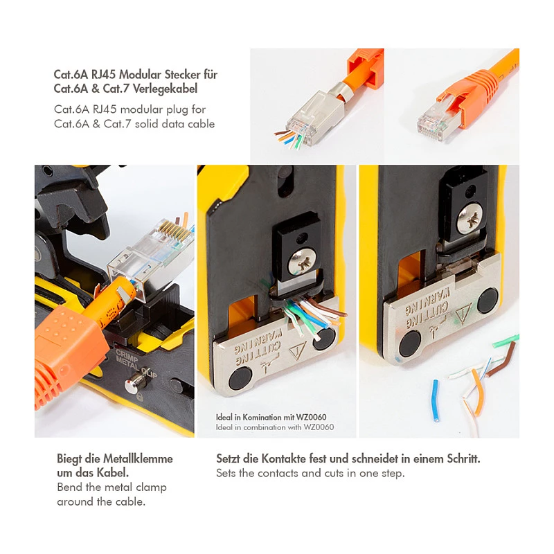 LogiLink Modularais spraudnis RJ45 Cat.6A STP Pass Through, 10 gab. iepakojums