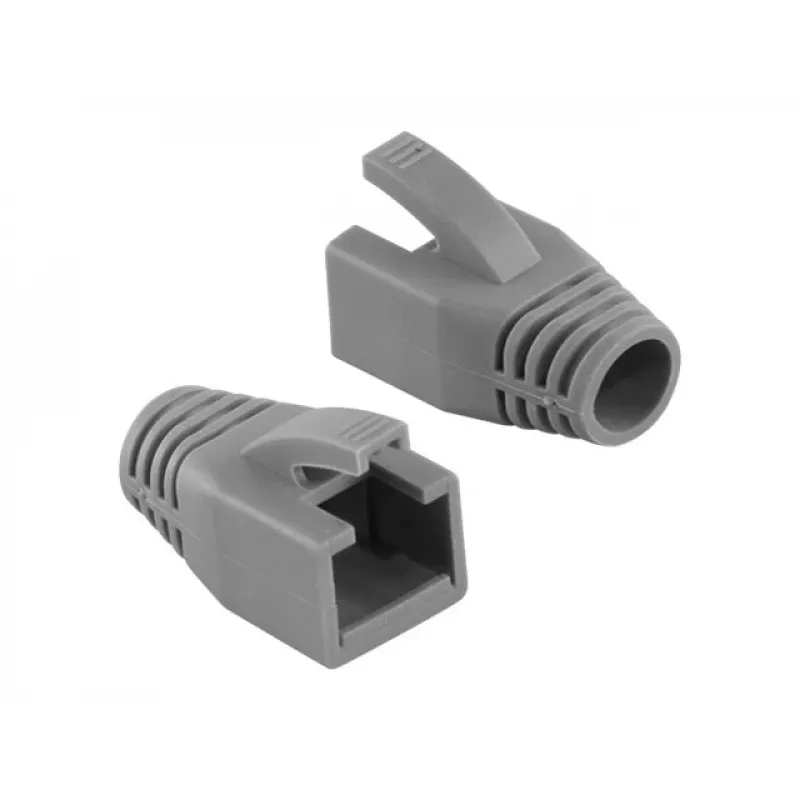 LogiLink MP0035 RJ45 spriedzes samazināšanas uzmavas, pelēkas, 50 gab.