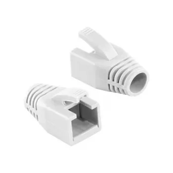 LOGILINK MP0035W RJ45 Plug Cable Boot 8mm White, 50 Pieces