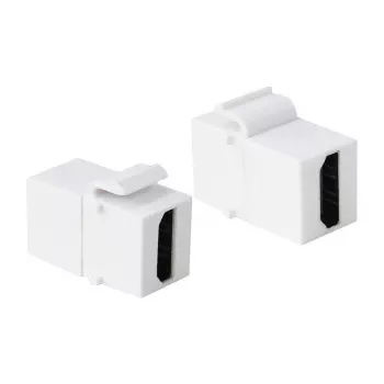 LogiLink NK0014 HDMI Keystone savienotājmodulis, sieviešu uz sieviešu, balts, 4K 60Hz, HDCP 2.2, 18 Gbps, iespraužams
