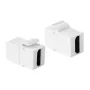 LogiLink NK0014 HDMI Keystone savienotājmodulis, sieviešu uz sieviešu, balts, 4K 60Hz, HDCP 2.2, 18 Gbps, iespraužams