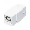 LogiLink NK0017 Keystone modulis USB 2.0 Type-A sieviešu uz Type-B sieviešu, balts