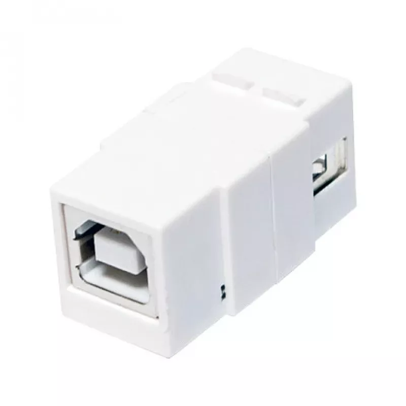 LogiLink NK0017 Keystone modulis USB 2.0 Type-A sieviešu uz Type-B sieviešu, balts