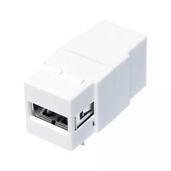 LogiLink NK0017 Keystone modulis USB 2.0 Type-A sieviešu uz Type-B sieviešu, balts
