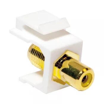 LogiLink NK0026 Keystone RCA sievišķais uz F sievišķais savienotāja modulis, dzeltens