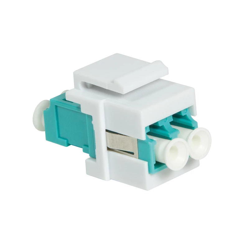 LogiLink NK0031 Keystone LC-Duplex multimode OM3/OM4 optiskās šķiedras savienotājs, akvamarīns