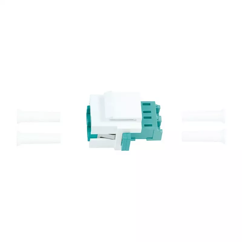LogiLink NK0031 Keystone LC-Duplex multimode OM3/OM4 optiskās šķiedras savienotājs, akvamarīns