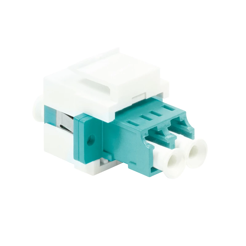 LogiLink NK0031 Keystone LC-Duplex multimode OM3/OM4 optiskās šķiedras savienotājs, akvamarīns