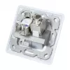 LogiLink NK4020 Keystone sienas plāksne, iegremdēta montāža, 2 moduļi, signālbaltā