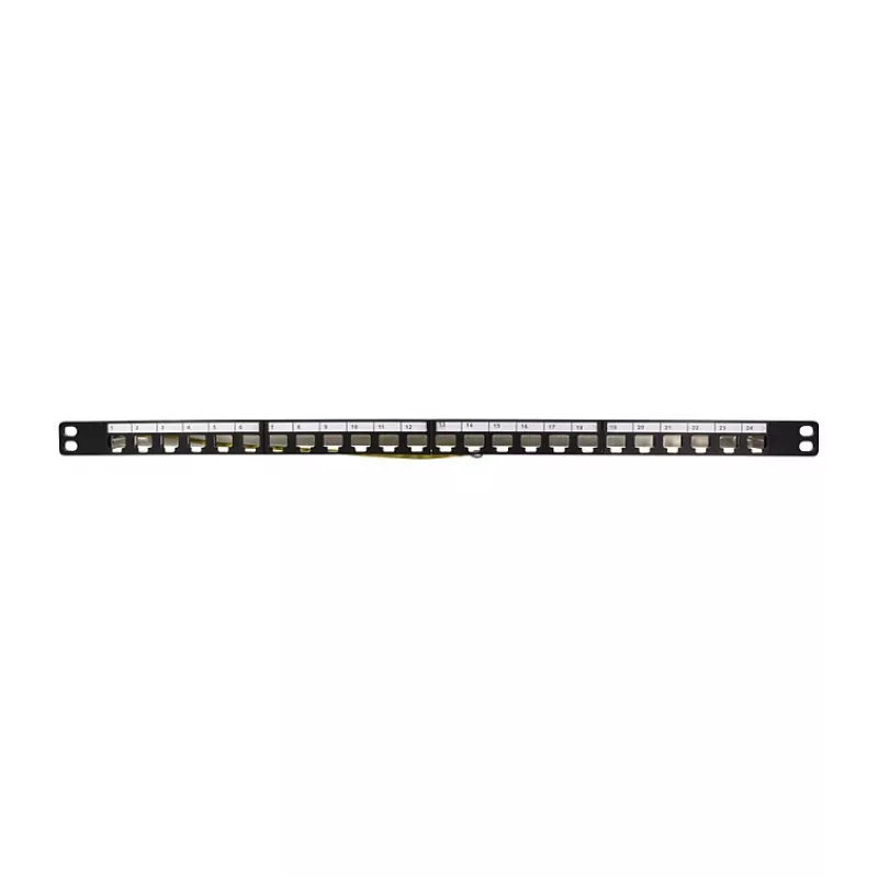 LogiLink NK4040 24-Port ekranēts Keystone sadales panelis, 0,5U, melns