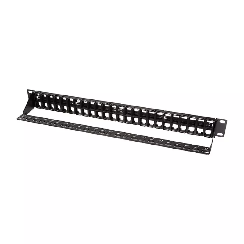 LogiLink NK4045 Keystone komutācijas panelis 1U 48 porti neekranēts melns