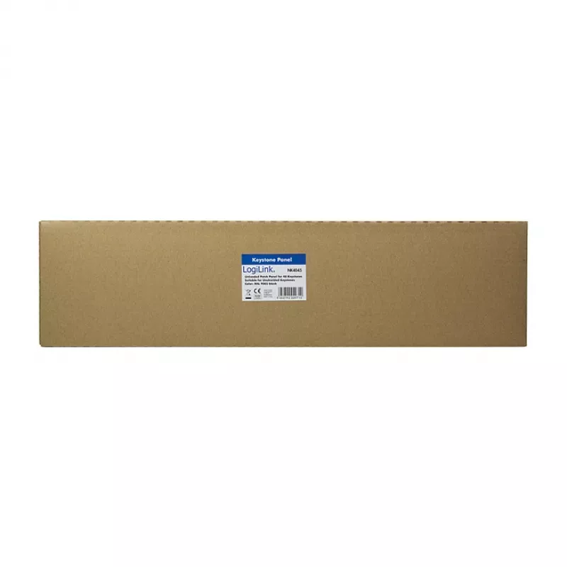LogiLink NK4045 Keystone komutācijas panelis 1U 48 porti neekranēts melns