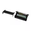 LogiLink NP0017B komutācijas panelis – 8 portu Cat6 STP, piestiprināms pie sienas/zem galda, melns
