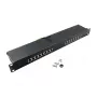 LOGILINK NP0057 Cat6 STP sadales panelis, 19 collu 1U 16 portu, RJ45/LSA IDC, melns EconLine