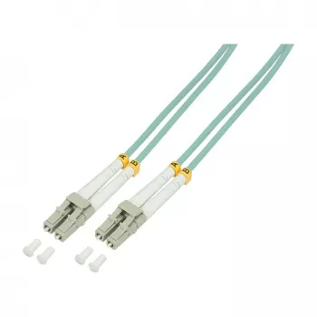 LogiLink OM3 LC/LC dupleksais multimode optiskais ielāpu kabelis 20 m, akvamarīns