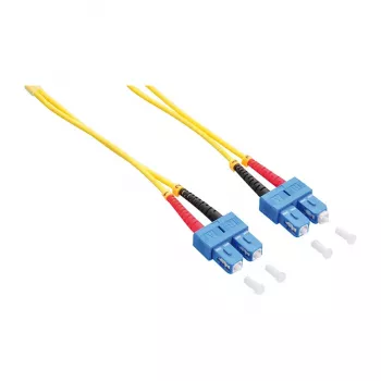 LogiLink OS2 SC/SC Duplex vienmoda šķiedras savienojuma kabelis, 3m, 9/125µm, LSZH, dzeltens