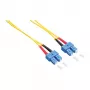 LogiLink OS2 SC/SC Duplex vienmoda šķiedras savienojuma kabelis, 3m, 9/125µm, LSZH, dzeltens