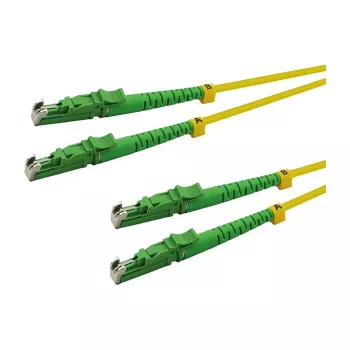 LogiLink OS2 vienmoda dupleksais optiskās šķiedras patch kabelis LSH/APC uz LSH/APC 1m dzeltens LSZH
