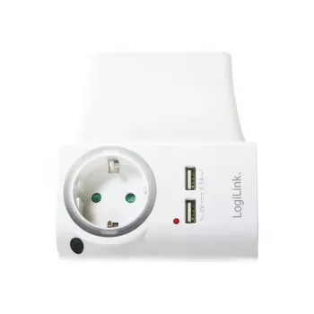 LOGILINK PA0165 USB-A lādētājs 10.5W ar uzlādes statīvu (balts)