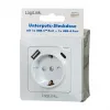 LOGILINK PA0253 Sienas kontaktligzda ar 1 Schuko kontaktligzdu, 1 USB-A un 1 USB-C uzlādes portu, 3.1A, balta