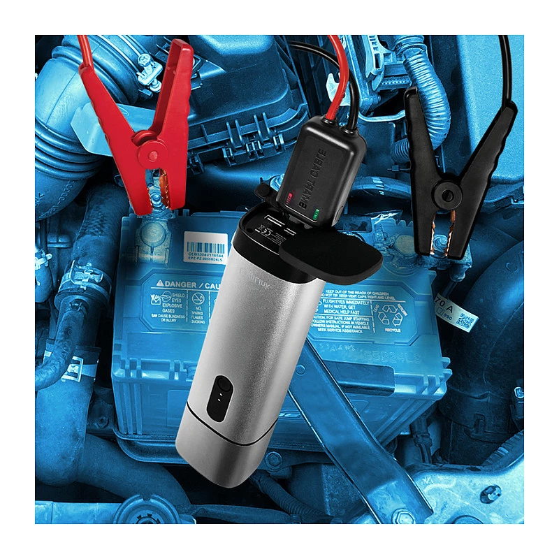 LogiLink PA0266 Auto iedarbināšanas iekārta un ārējais akumulators, 10000 mAh, 12V/400A maks., USB-C PD, LED lukturītis