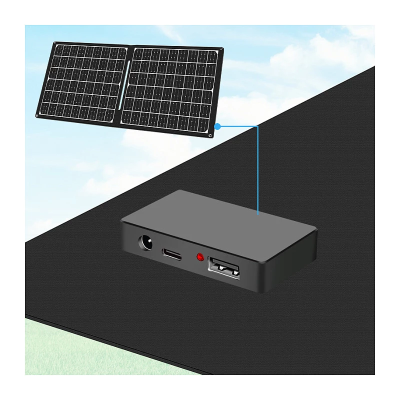 LOGILINK PA0341 Salokāms saules panelis - 30W, USB-C & USB-A & DC izeja, monokristālisks, IPX4 ūdensizturīgs