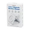 LOGILINK PA0344 Magnētiskais bezvadu lādētājs 3-in-1 Apple ierīcēm, balts, salokāms, MagSafe, 15W